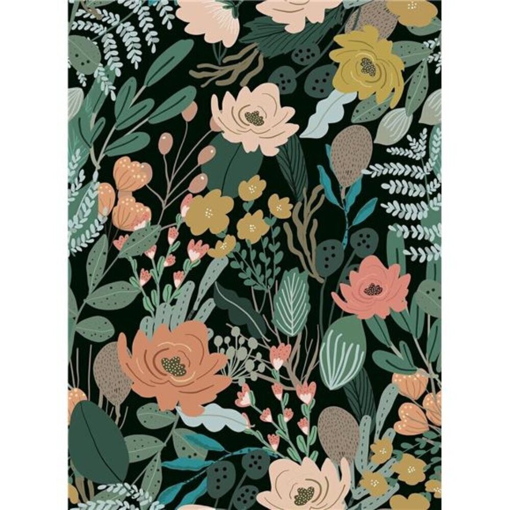 Removable Floral Wallpaper 17.3x120 Vintage Peel Stick